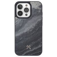Woodcessories Bumper Case MagSafe für das Apple iPhone 15 Pro Max - Stone Camo Gray Black