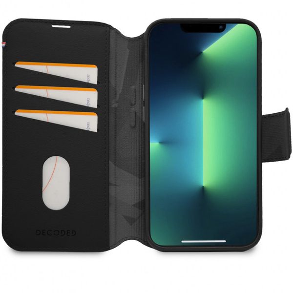 Decoded 2 in 1 Leather Klapphülle für das Apple iPhone 14 Pro - Schwarz