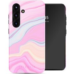 Selencia Vivid Back Cover Samsung Galaxy S25 - Pastel Lipstick Marble