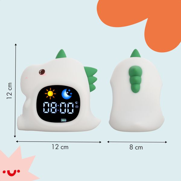 imoshion Kids Schlaftrainer - Nachtlicht mit Lautsprecher - Kinderwecker - Dino