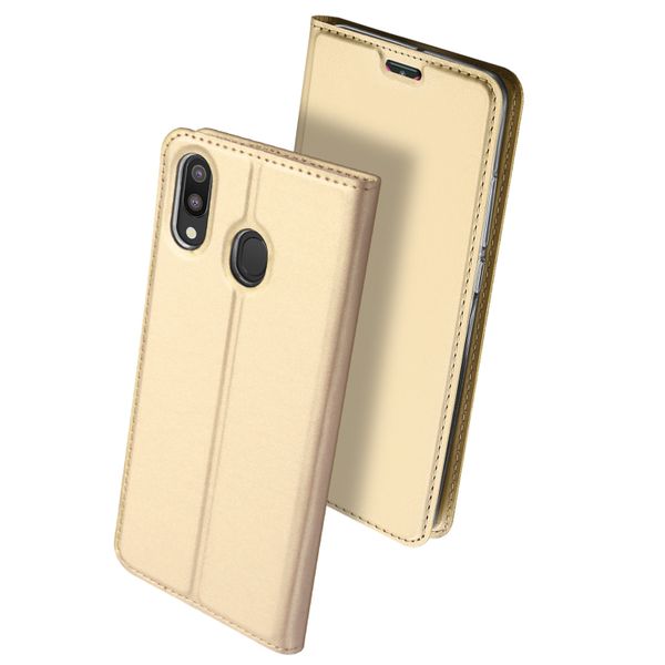 Dux Ducis Slim TPU Klapphülle Gold für das Samsung Galaxy M20 Power