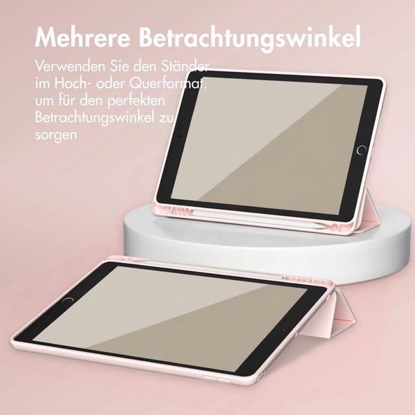 Accezz Smarte Klapphülle aus Silikon Apple iPad 9 (2021) 10.2 Zoll / iPad 8 (2020) 10.2 Zoll / iPad 7 (2019) 10.2 Zoll - Rosa