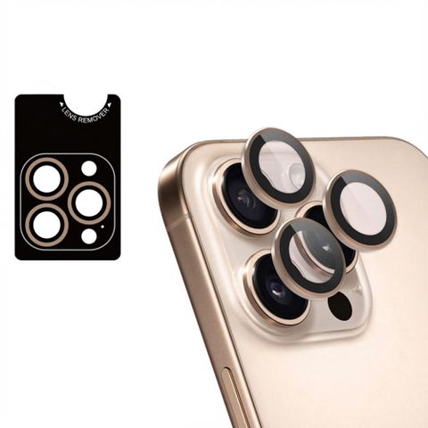 imoshion Kameraschutz Glas 2er-Pack Apple iPhone 16 Pro / 16 Pro Max - Desert Titanium