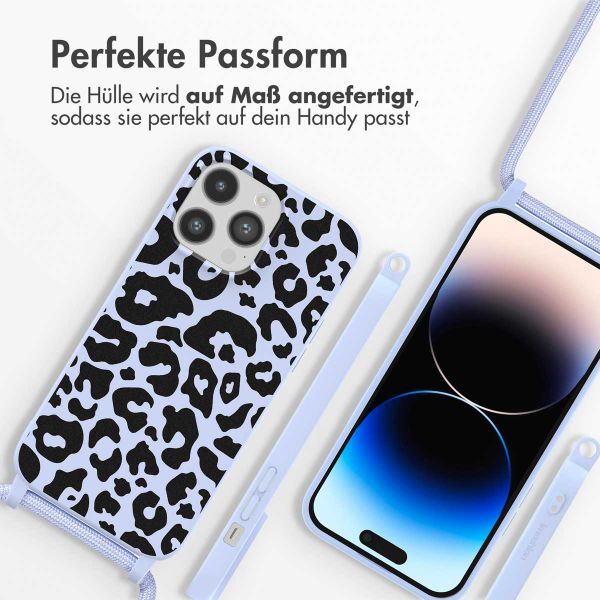 imoshion SilikonHülle design mit Band Apple iPhone 14 Pro - Animal Lila