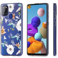 imoshion Design Hülle Samsung Galaxy A21s - Blume - Weiß