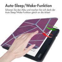 imoshion Design Slim Hard Case Sleepcover mit Stand für das Kobo Sage / Tolino Epos 3 - Bordeaux Graphic