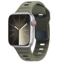 imoshion Active Sport Silikonarmband für die Apple Watch Series 1-10 / SE / Ultra (2) (44/45/46/49 mm) - Schwarzgrün