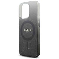 Guess MagSafe IML Glitter Gradient Case für das iPhone 16 Pro - Black