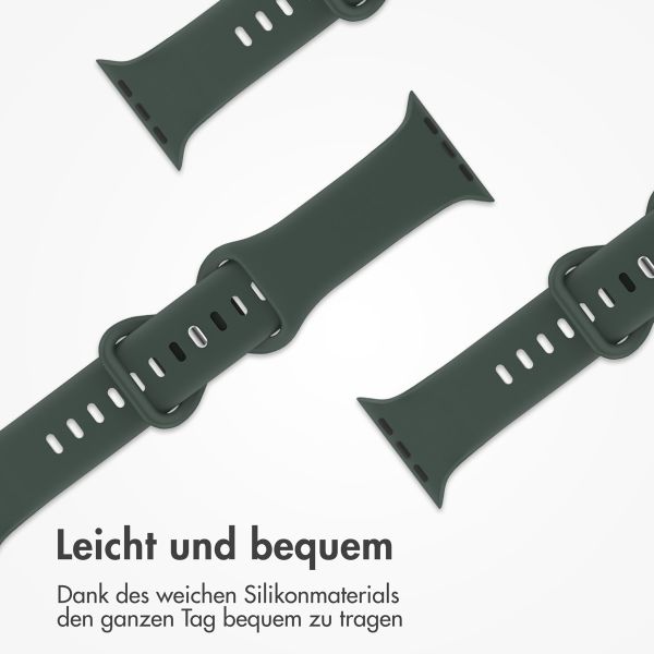 imoshion Silikonband⁺ für die Apple Watch Series 1 bis 9 / SE (38/40/41 mm) | Series 10 (42 mm) - Olive - Größe S/M