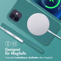 imoshion Color Backcover mit abnehmbarem Handykette und MagSafe Apple iPhone 12 (Pro) - Dunkelgrün