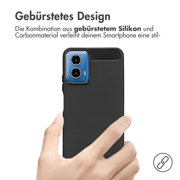 imoshion Brushed Back Cover für das Motorola Moto G34 - Schwarz