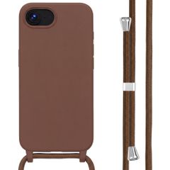 imoshion SilikonHülle mit Band Apple iPhone 17e / 16e - Braun