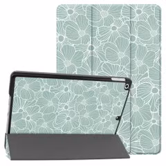 imoshion Design Trifold Klaphülle Apple iPad 9 (2021) 10.2 Zoll / iPad 8 (2020) 10.2 Zoll / iPad 7 (2019) 10.2 Zoll - Botanica