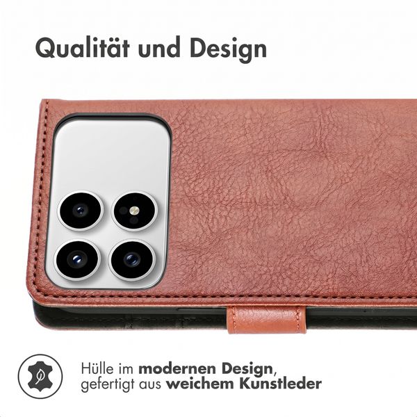 imoshion Luxuriöse Klapphülle Xiaomi Poco F8 Pro - Braun