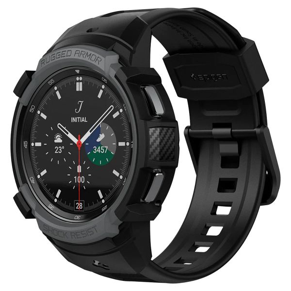 Spigen Rugged Armor™ Pro Case für die Samsung Galaxy Watch 4 - 46 mm - Charcoal Gray