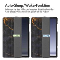 imoshion Design Trifold Klaphülle Samsung Galaxy Tab A11 Plus / A9 Plus - Black Marble