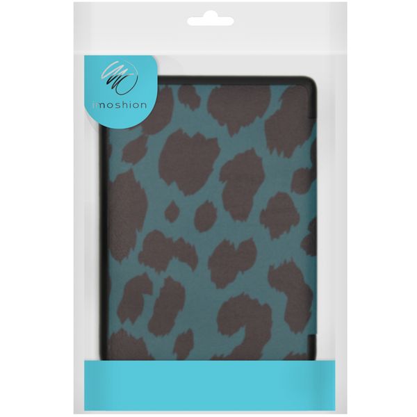 imoshion Design Slim Hard Sleepcover mit Stand für das Tolino Vision 5-Green Leopard