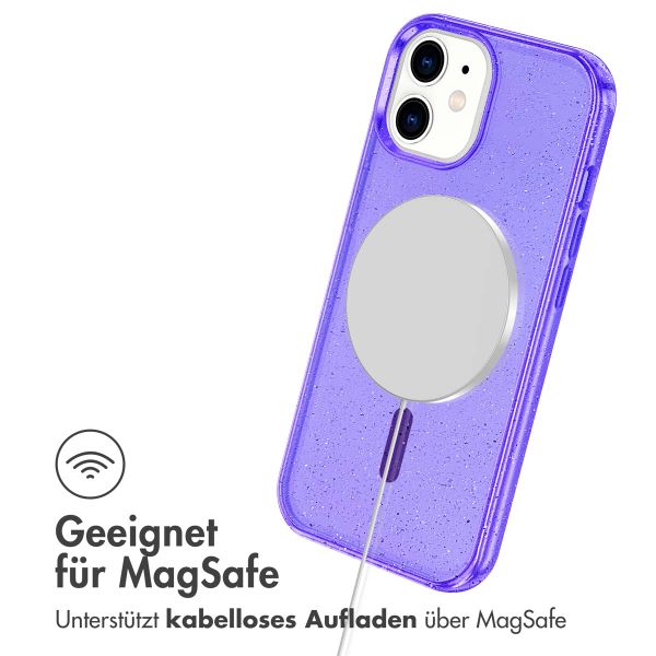 imoshion Sparkle Back Cover mit MagSafe für das Apple iPhone 12 (Pro) - Glitzer Violett