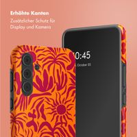 Selencia Vivid Tough Back Cover für das Samsung Galaxy A55 - Tropical Vibes Apricot