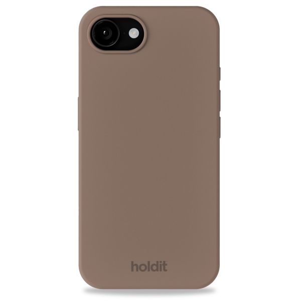 Holdit Silicone Case für das iPhone 16e - Mocha Brown