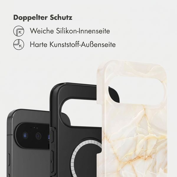 Selencia Vivid Rückabdeckung mit MagSafe Google Pixel 11 - Golden Beige Marble