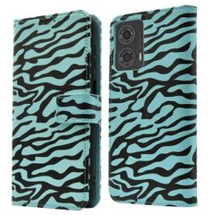 imoshion Design Klapphülle Motorola Moto G24 Power - Black Blue Stripes