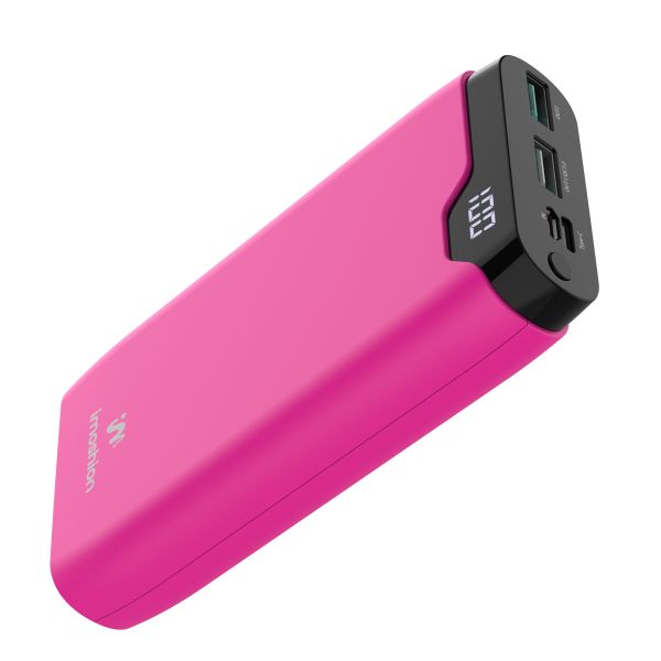 imoshion Powerbank - 20.000 mAh - Schnelles Aufladen und Power Delivery - Hot Pink