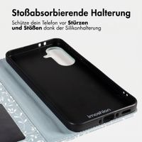 imoshion Design Klapphülle Samsung Galaxy A57 (5G) - Smoke Green Flowers