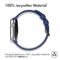 imoshion Silikonsportarmband Buckle für das Apple Watch Series 1-9 / SE - 38/40/41 mm / Series 10 - 42 mm - Dunkelblau / Weiß