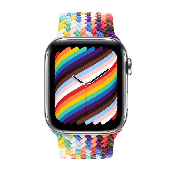 Apple Geflochtenes Solo Loop für das  Apple Watch | 38/40/41/42 mm - Größe 5 - Pride Edition
