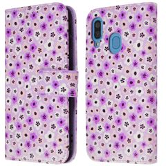 imoshion Design Klapphülle für das Samsung Galaxy A40 - Purple Flowers