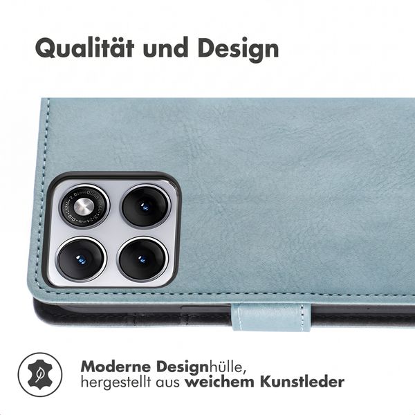 imoshion Luxuriöse Klapphülle Motorola Edge 70 Fusion - Hellblau