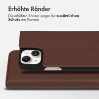 Accezz Premium Leather Slim Klapphülle für das Apple iPhone 14 - Braun
