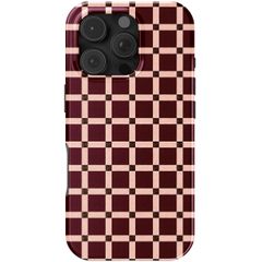 Selencia Vivid Back Cover Apple iPhone 16 Pro - Check This Burgundy