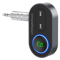 imoshion Bluetooth Adapter Auto - Bluetooth 5.1-Empfänger - 3,5 mm Jack / AUX - Schwarz