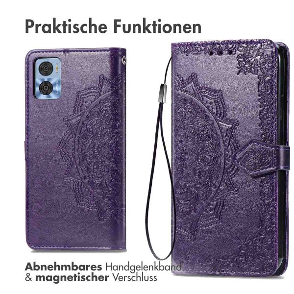 imoshion Mandala Klapphülle Motorola Moto E22 - Violett