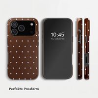 Selencia Vivid Back Cover Apple iPhone 17 Pro - Happy Dots Chocolate