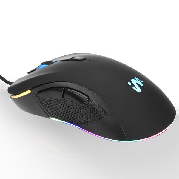 imoshion Gaming-Maus mit RGB-Beleuchtung - Kabelgebundene Gaming-Maus mit USB-A-Anschluss - Schwarz