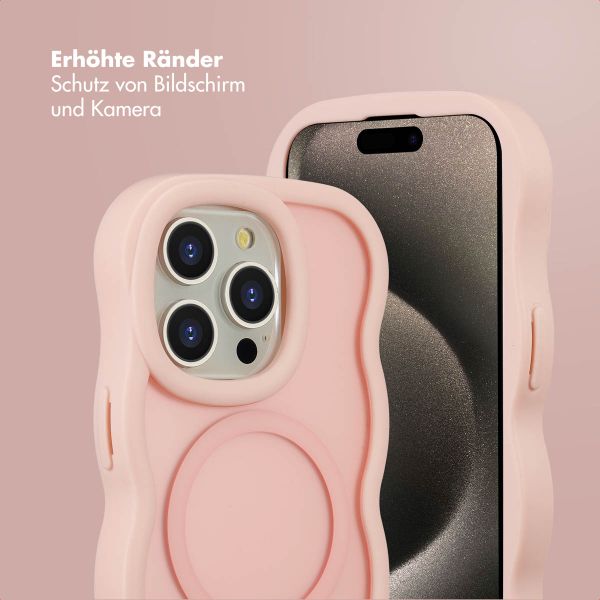 Selencia Wavy Backcover mit MagSafe Apple iPhone 15 Pro - Soft Pink