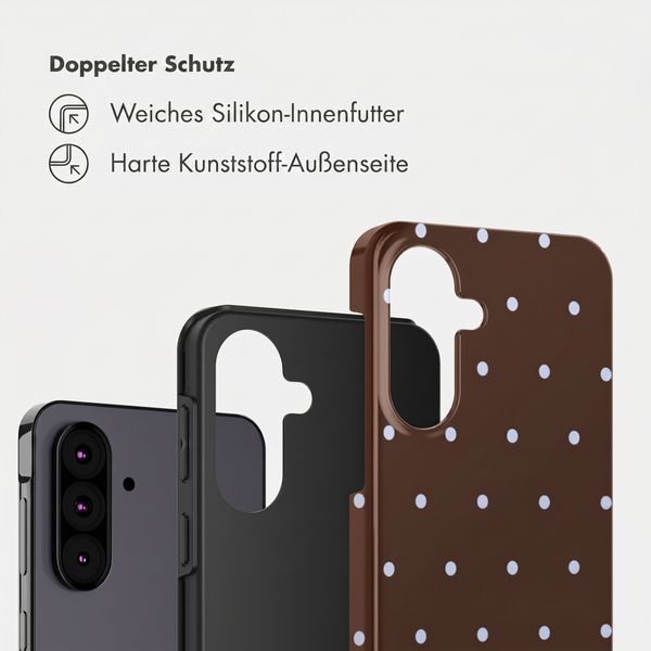 Selencia Vivid Back Cover Samsung Galaxy A37 (5G) - Happy Dots Chocolate