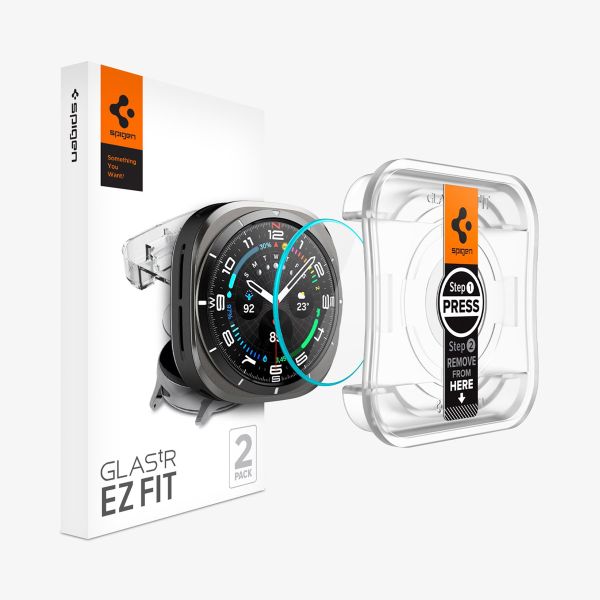 Spigen EZ FIT Glas.tR Displayschutzfolie mit Applikator für Samsung Galaxy Watch Ultra - Transparent