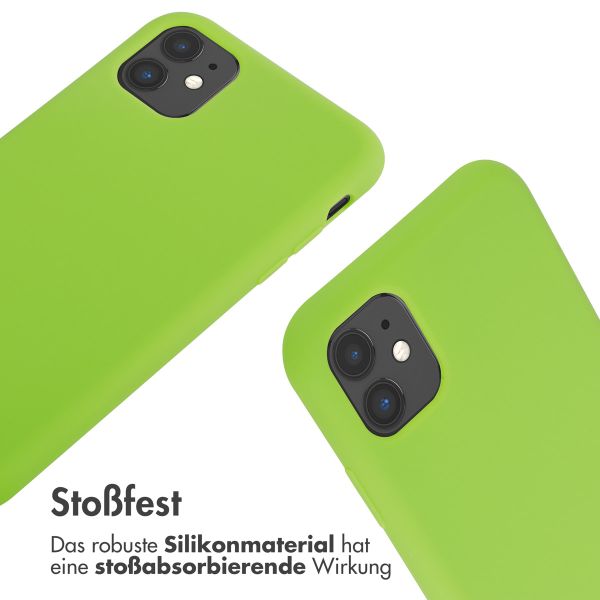 imoshion Silikonhülle mit Band für das iPhone 11 - Grün fluoreszierend