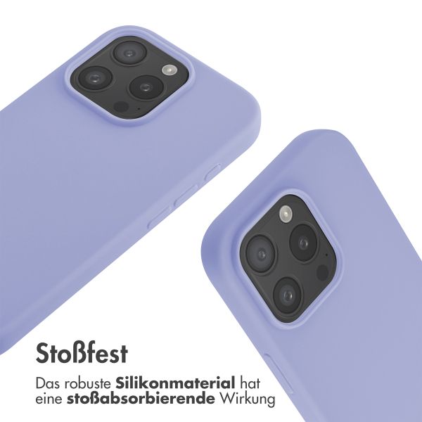 imoshion Silikonhülle mit Band für das Apple iPhone 16 Pro - Violett