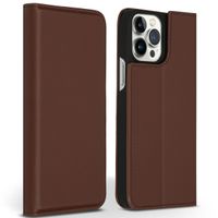 Accezz Premium Leather Slim Klapphülle Apple iPhone 13 Pro Max - Braun