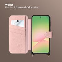 Selencia Riva Bookcase mit MagSafe und Handgelenkband Samsung Galaxy A57 (5G) - Old Pink