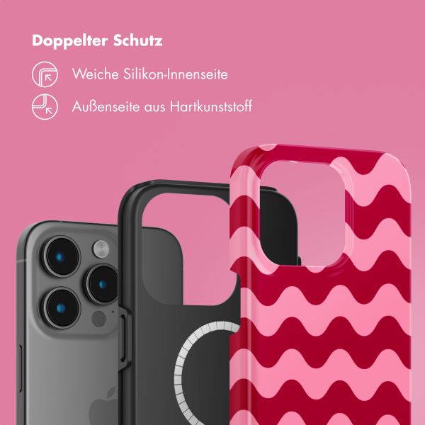 Selencia Vivid Tough Back Cover mit MagSafe für das iPhone 15 Pro Max - Wave Vibes Lipstick