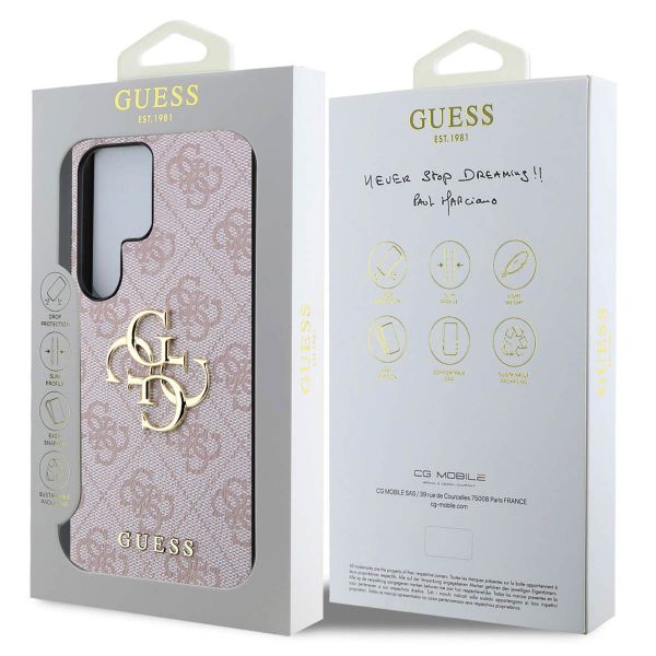 Guess 4G Metal Logo Back Cover Samsung Galaxy S25 Ultra - Rosa
