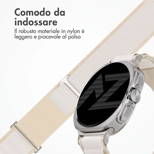 Accezz Nylon Alpine Armband für Samsung Galaxy Watch Ultra 2 (2026) / Ultra (2024/2025) - Polarstern