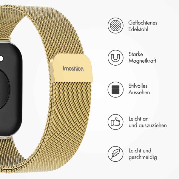 imoshion Mailandische Magnetarmband für das Huawei Watch Fit 3 - Gold