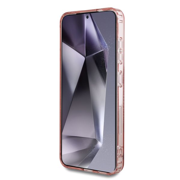 Guess MagSafe IML Strass Hülle Samsung Galaxy S25 - Rosa